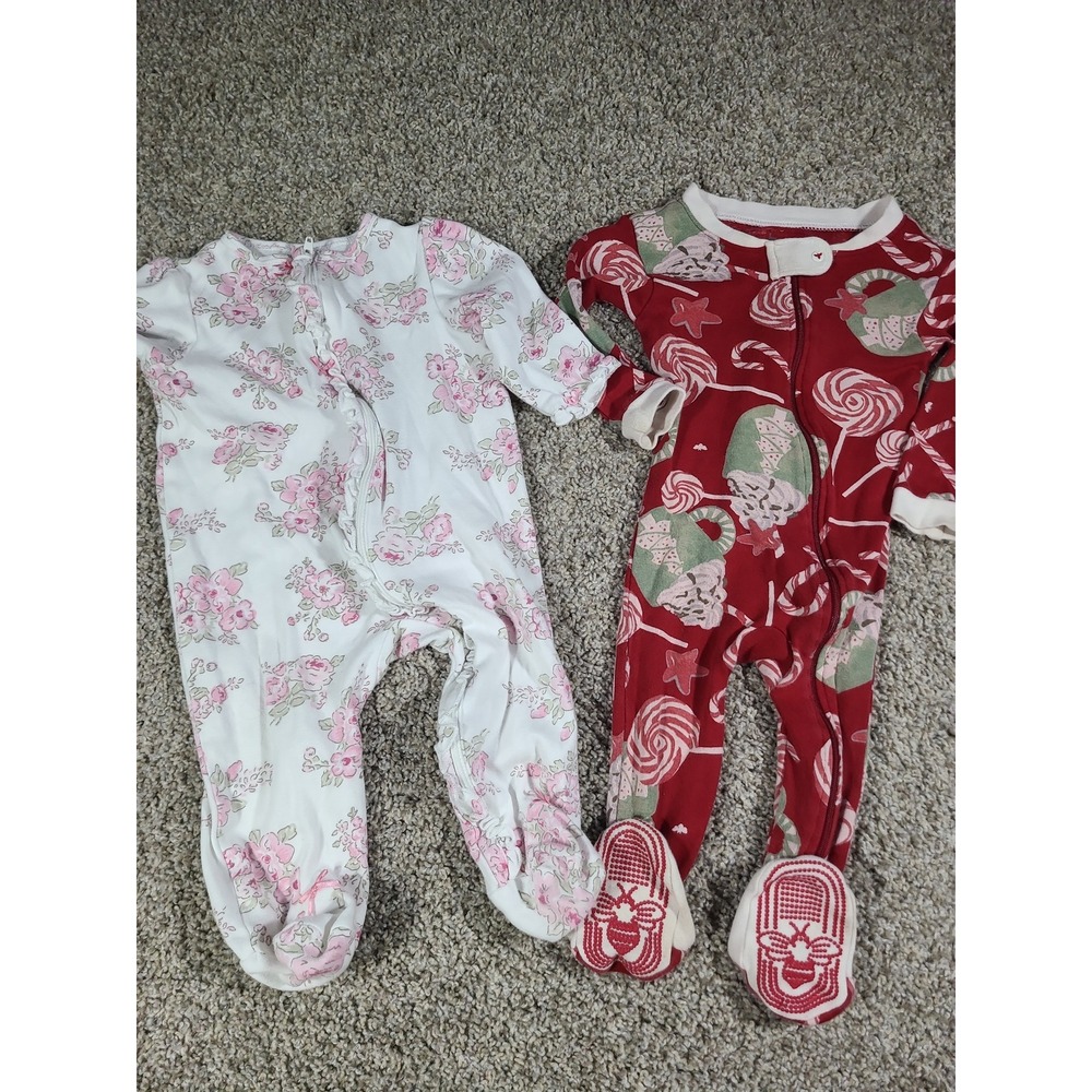 Burt's Bees Baby organic cotton 6-9m Zipper‎ Sleepers